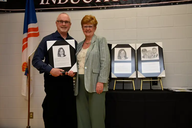 Mr. Beirness accepting Kate's award