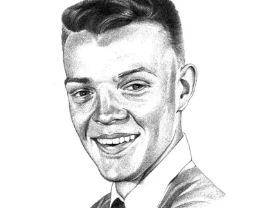 sketch of Bob Carnegie